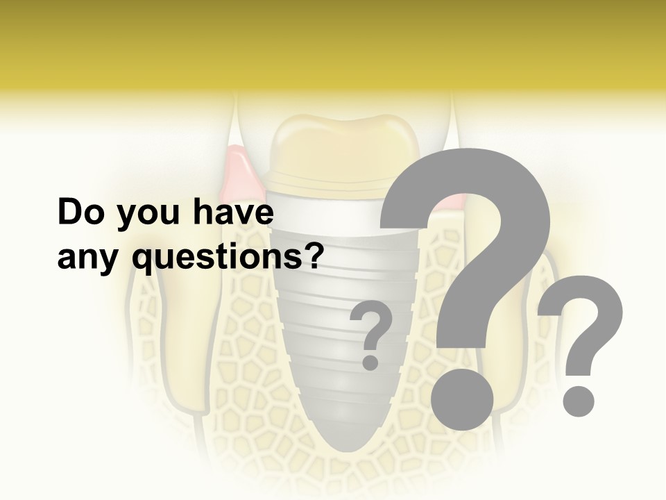 A Tooth With A Implant In The Middle Of It PowerPoint Template
