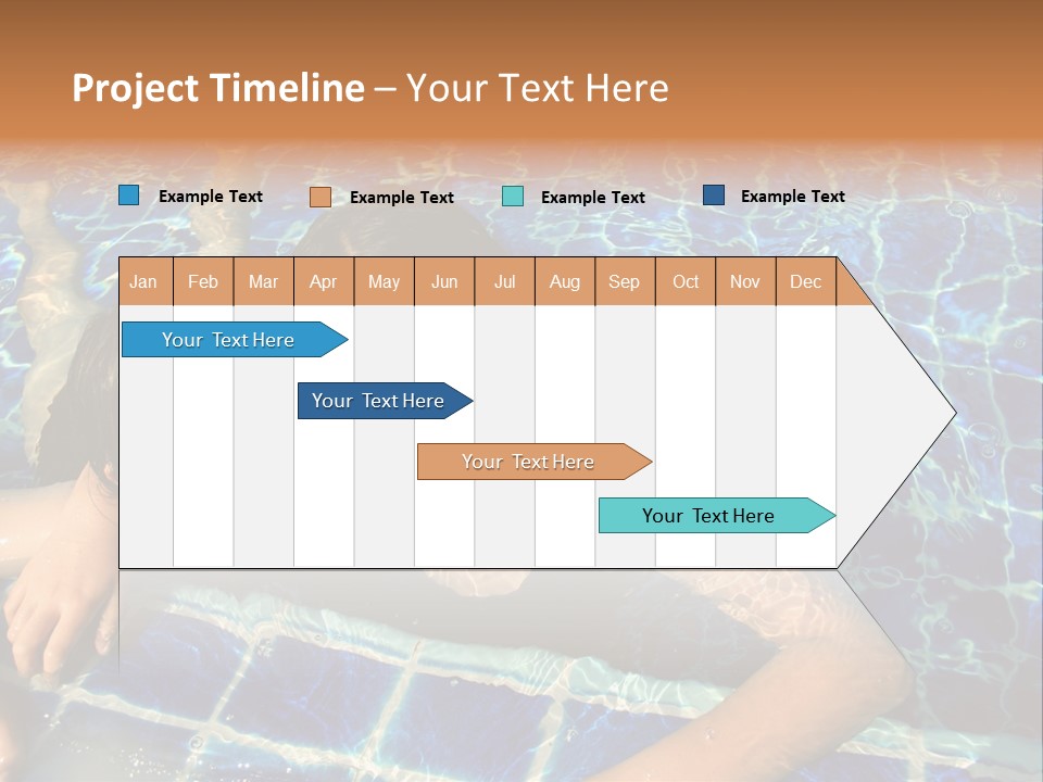 Two Girl Playing In The Pool. PowerPoint Template