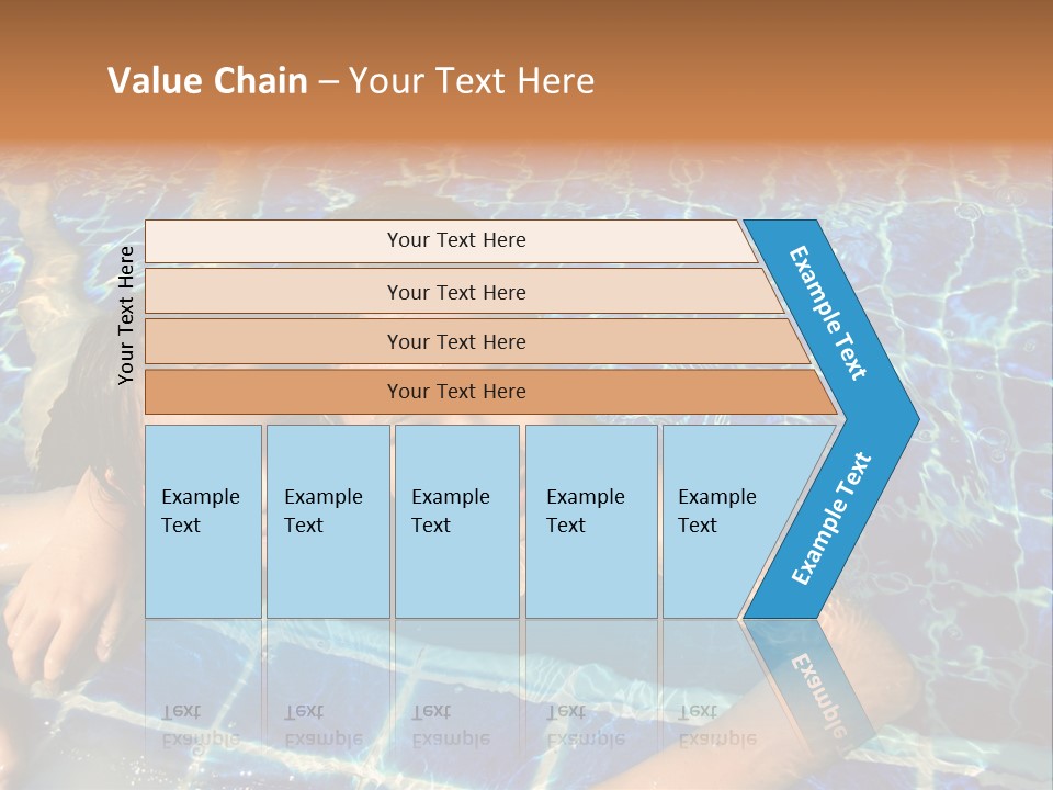Two Girl Playing In The Pool. PowerPoint Template