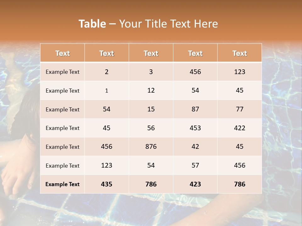 Two Girl Playing In The Pool. PowerPoint Template