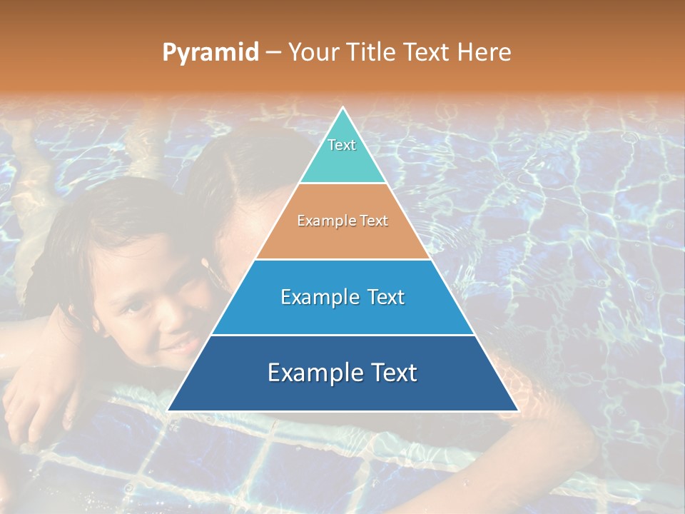 Two Girl Playing In The Pool. PowerPoint Template