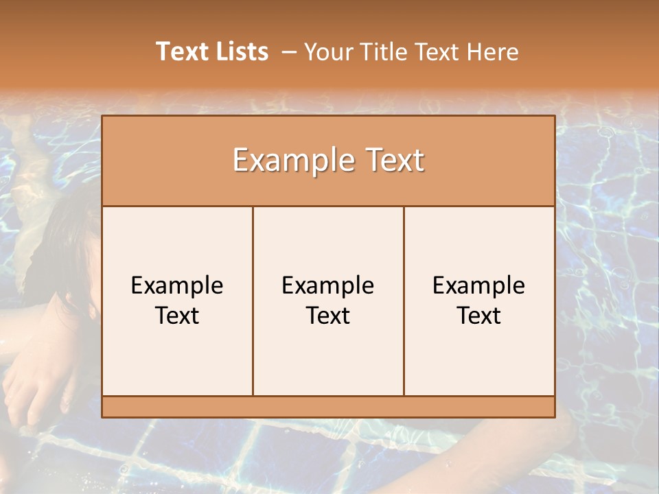 Two Girl Playing In The Pool. PowerPoint Template