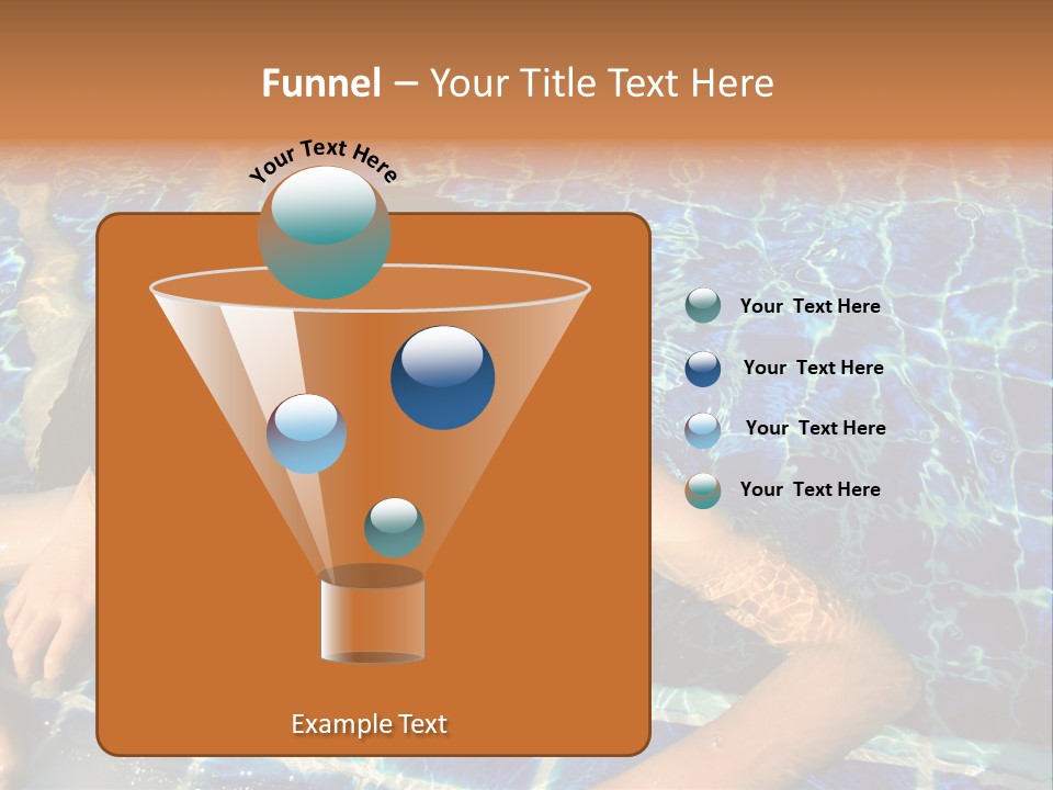 Two Girl Playing In The Pool. PowerPoint Template