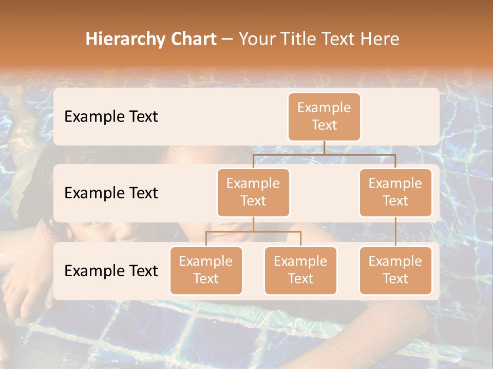 Two Girl Playing In The Pool. PowerPoint Template
