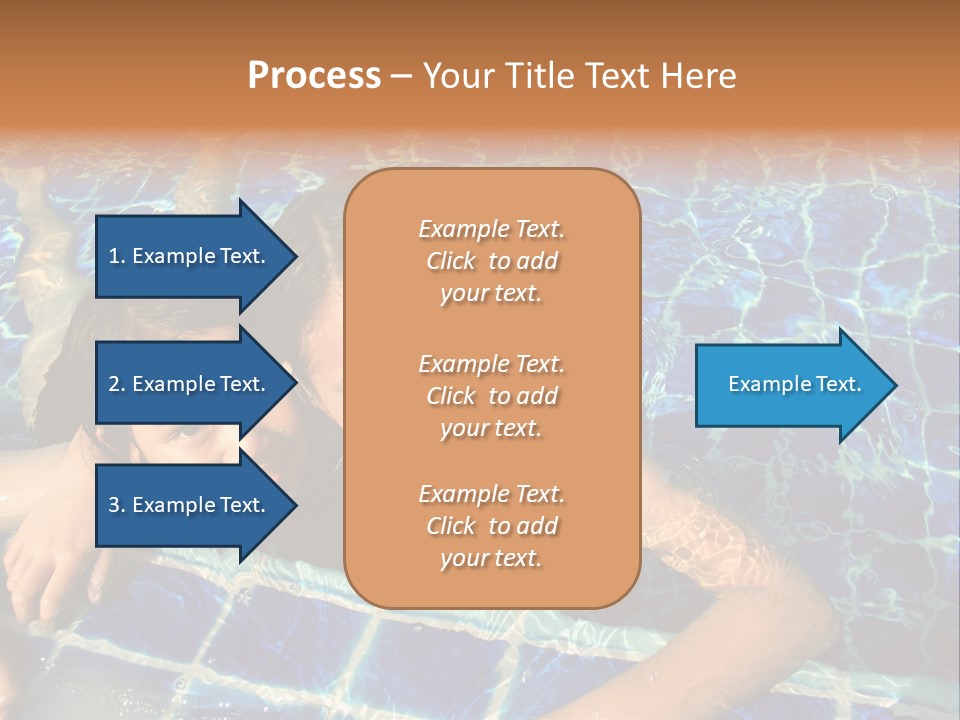 Two Girl Playing In The Pool. PowerPoint Template
