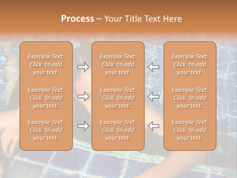 Two Girl Playing In The Pool. PowerPoint Template