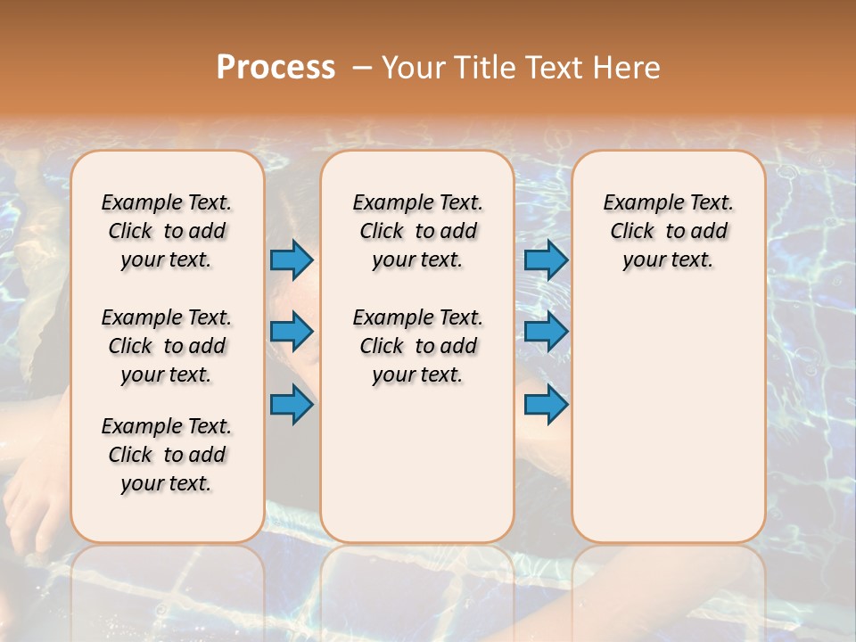 Two Girl Playing In The Pool. PowerPoint Template