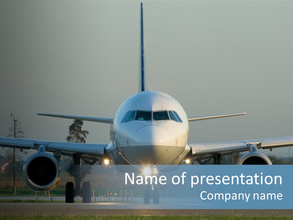 Morning Departure - Frontview PowerPoint Template