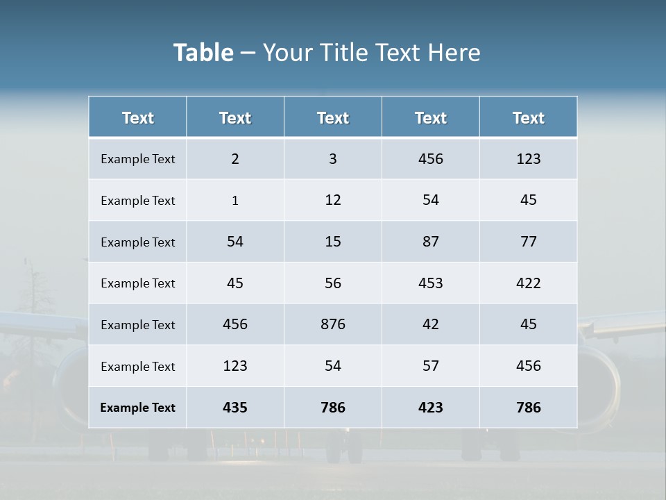 Morning Departure - Frontview PowerPoint Template