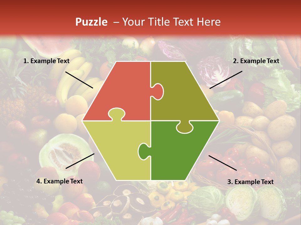 Array Of Fruit And Vegetables PowerPoint Template