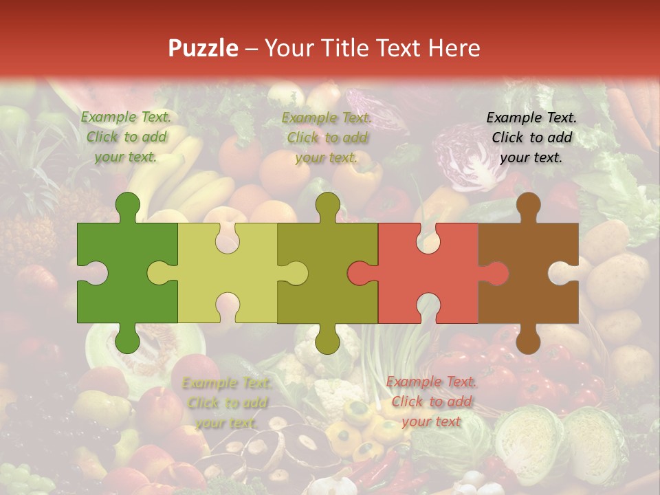 Array Of Fruit And Vegetables PowerPoint Template