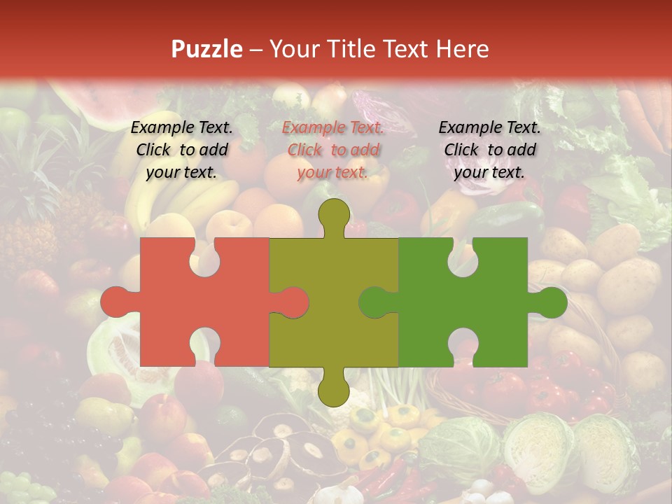 Array Of Fruit And Vegetables PowerPoint Template