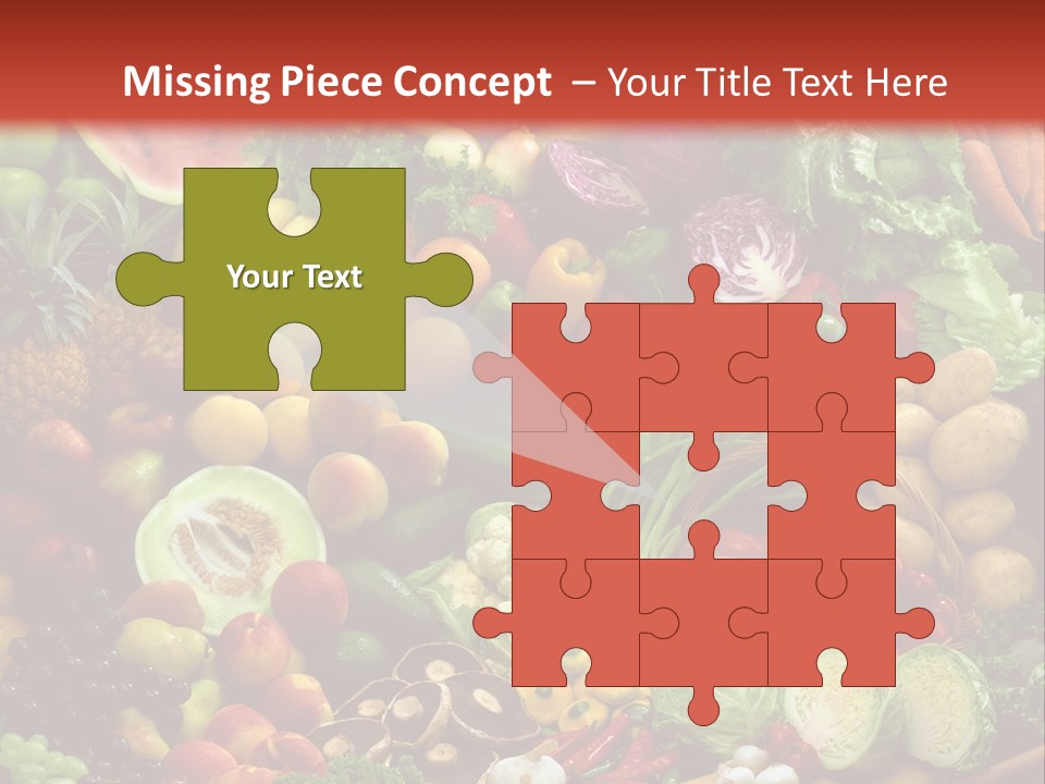 Array Of Fruit And Vegetables PowerPoint Template