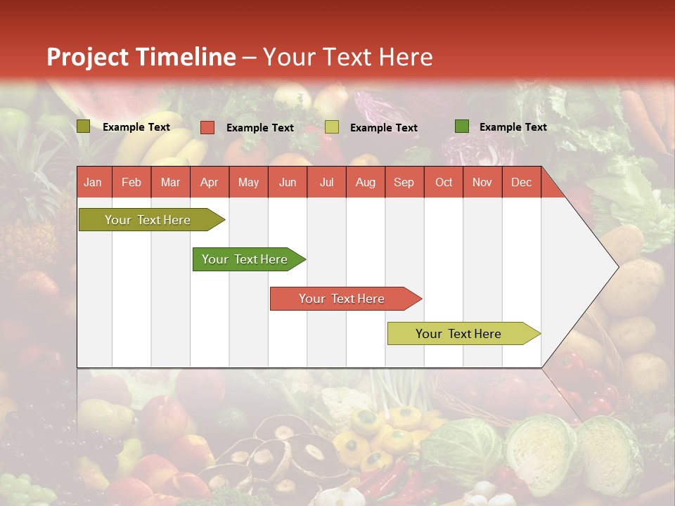 Array Of Fruit And Vegetables PowerPoint Template