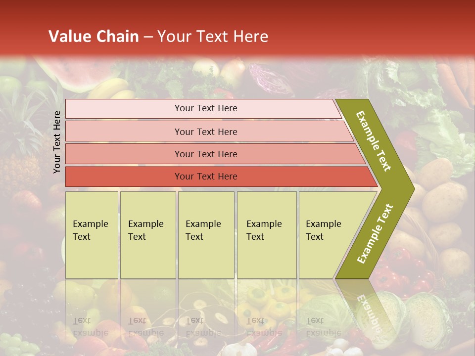 Array Of Fruit And Vegetables PowerPoint Template