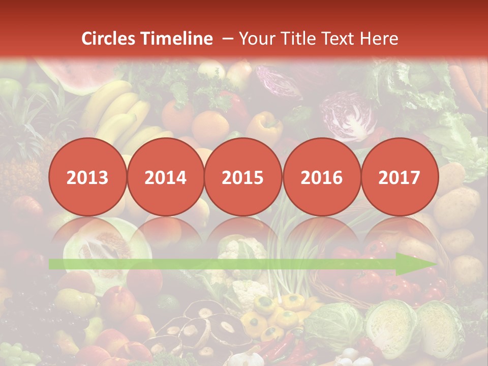 Array Of Fruit And Vegetables PowerPoint Template