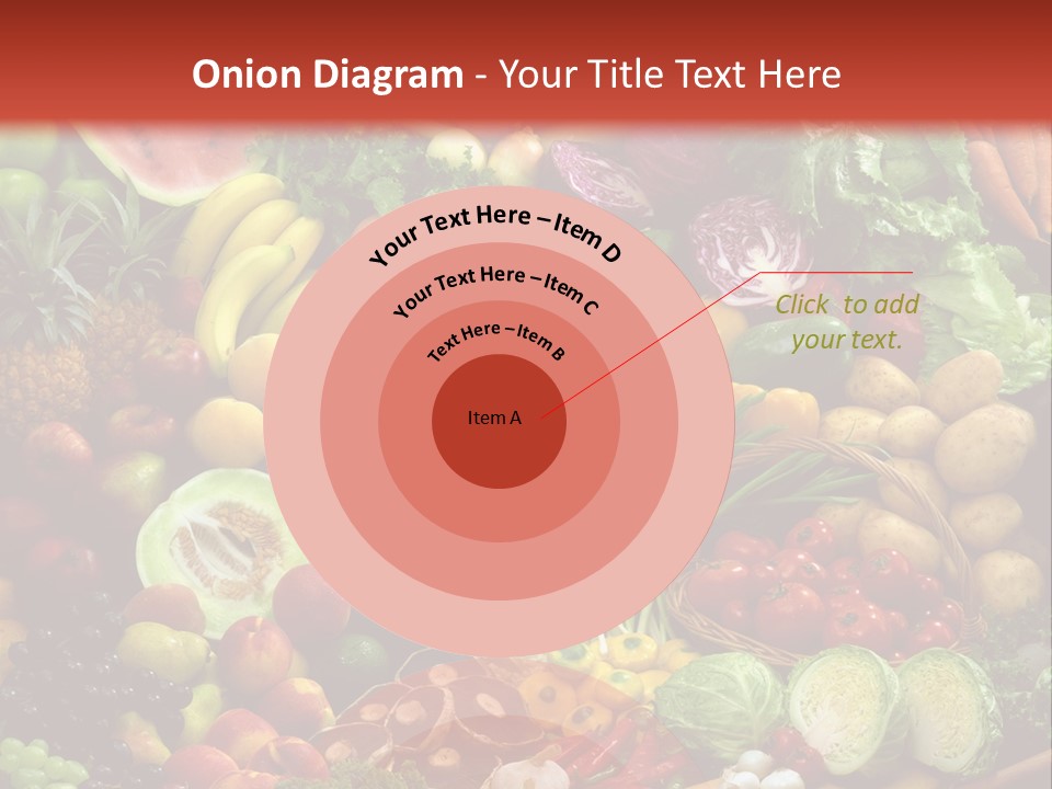 Array Of Fruit And Vegetables PowerPoint Template