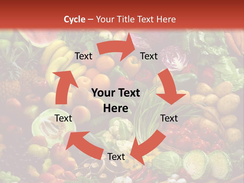 Array Of Fruit And Vegetables PowerPoint Template