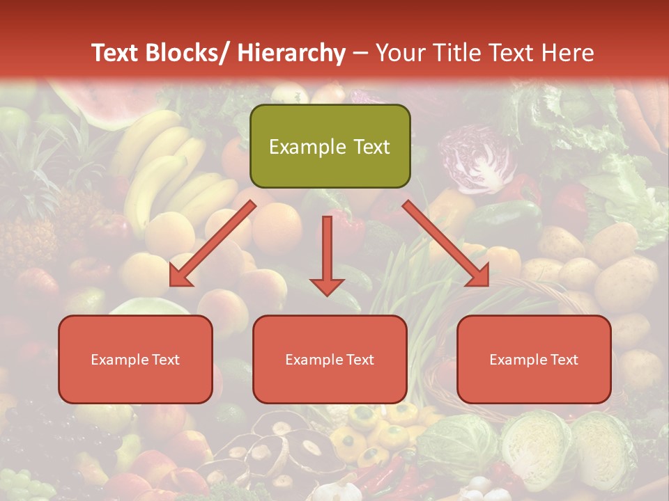 Array Of Fruit And Vegetables PowerPoint Template