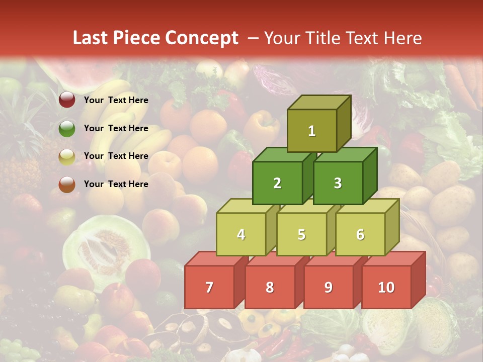 Array Of Fruit And Vegetables PowerPoint Template