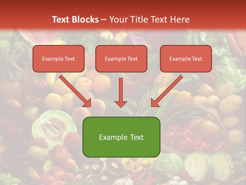 Array Of Fruit And Vegetables PowerPoint Template