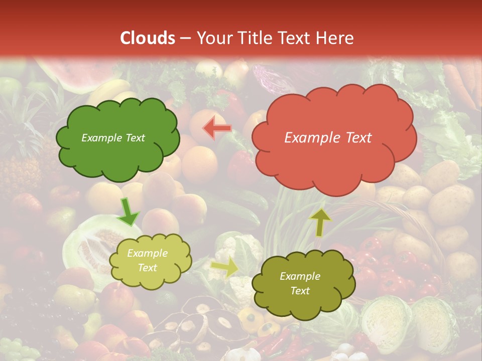 Array Of Fruit And Vegetables PowerPoint Template