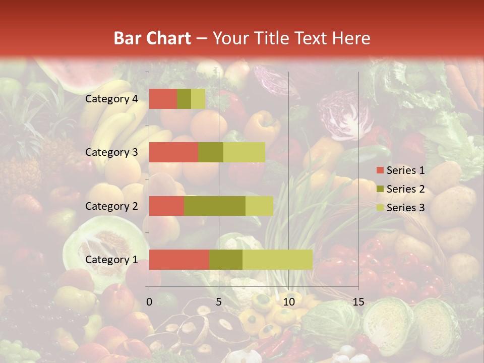 Array Of Fruit And Vegetables PowerPoint Template