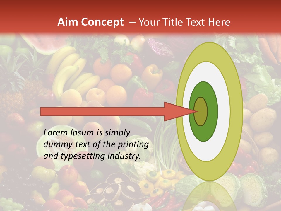 Array Of Fruit And Vegetables PowerPoint Template