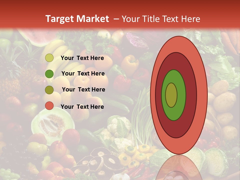 Array Of Fruit And Vegetables PowerPoint Template