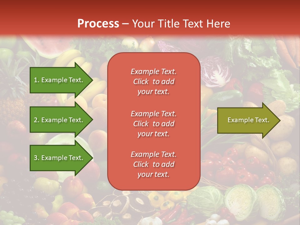 Array Of Fruit And Vegetables PowerPoint Template