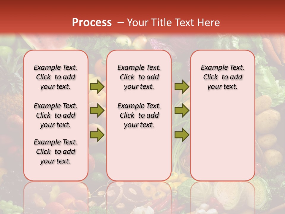 Array Of Fruit And Vegetables PowerPoint Template