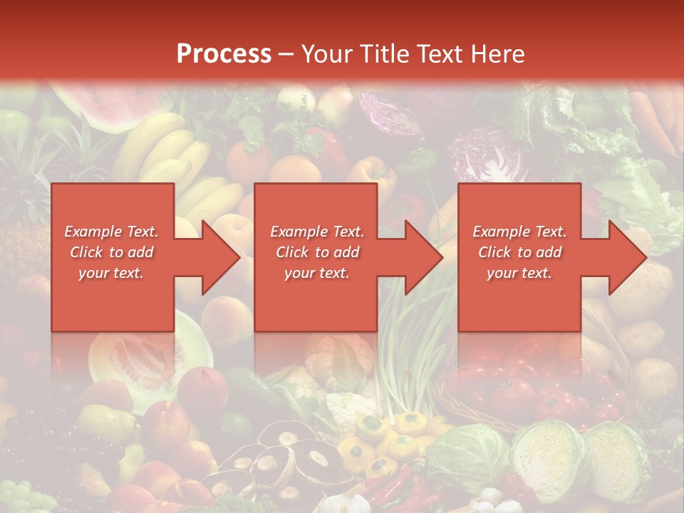 Array Of Fruit And Vegetables PowerPoint Template