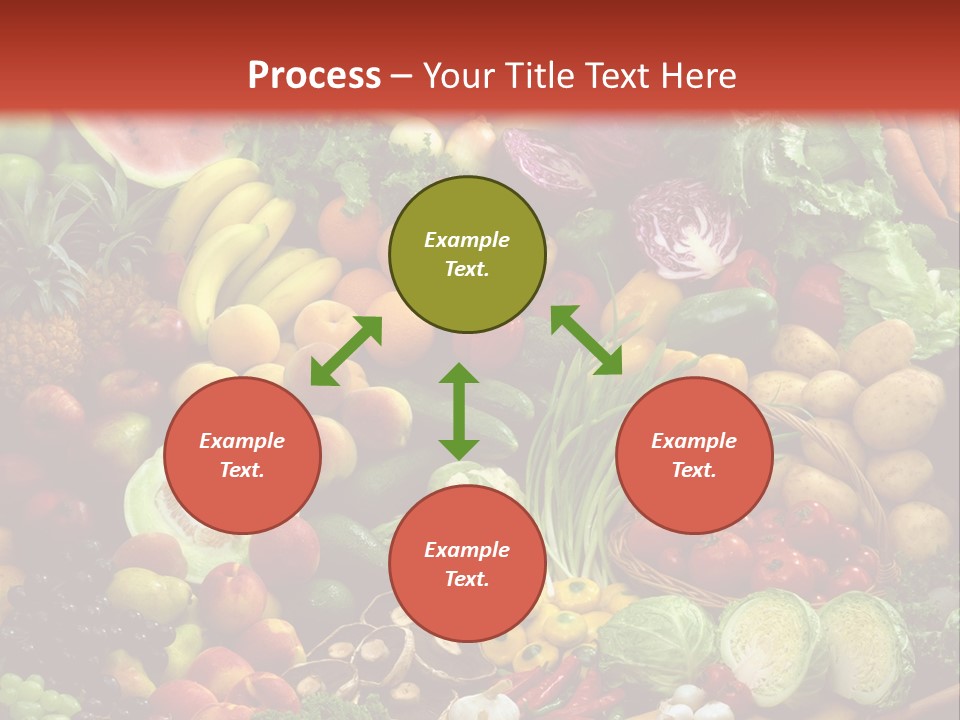 Array Of Fruit And Vegetables PowerPoint Template