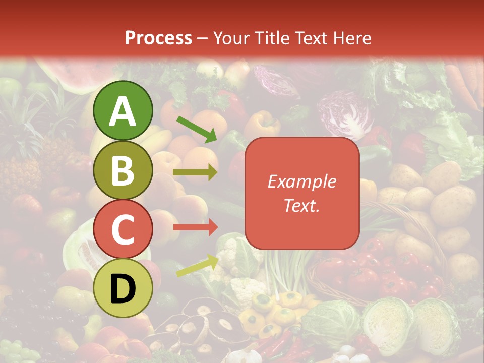 Array Of Fruit And Vegetables PowerPoint Template