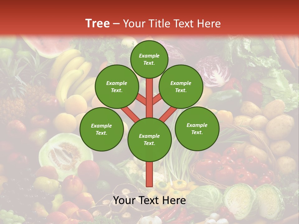Array Of Fruit And Vegetables PowerPoint Template