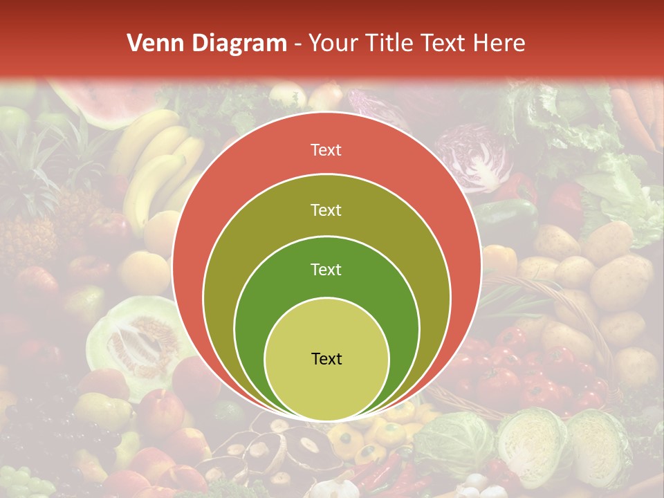 Array Of Fruit And Vegetables PowerPoint Template