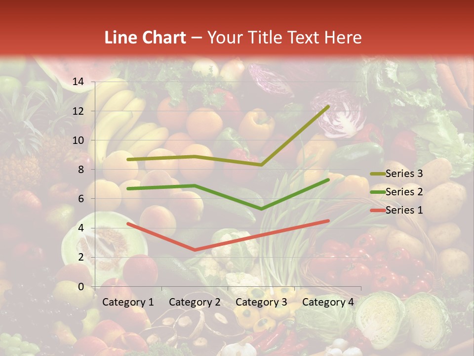 Array Of Fruit And Vegetables PowerPoint Template