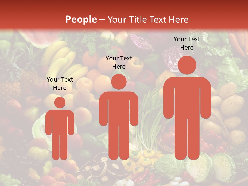 Array Of Fruit And Vegetables PowerPoint Template