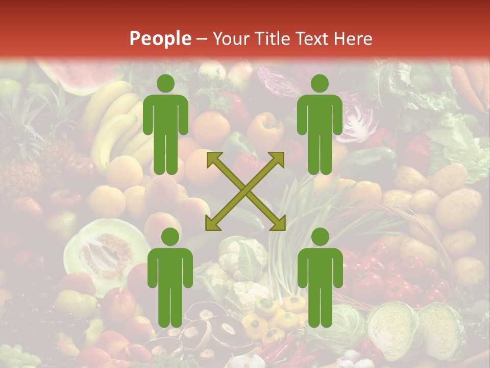 Array Of Fruit And Vegetables PowerPoint Template