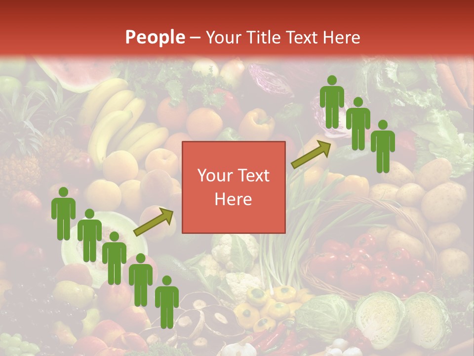 Array Of Fruit And Vegetables PowerPoint Template