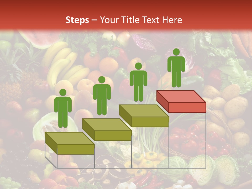Array Of Fruit And Vegetables PowerPoint Template