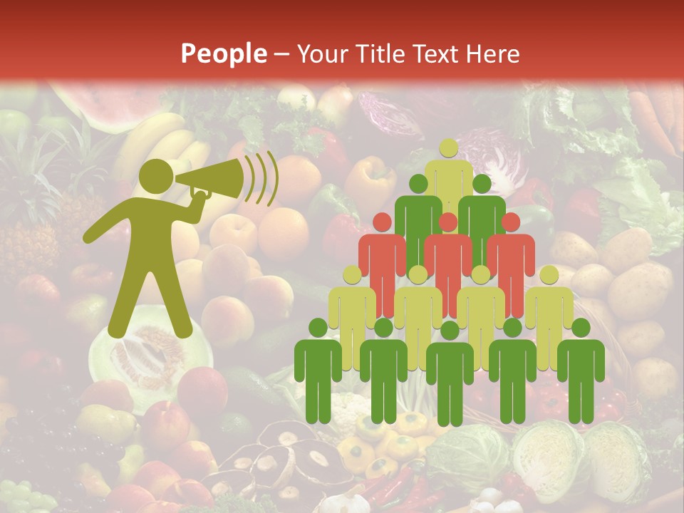 Array Of Fruit And Vegetables PowerPoint Template