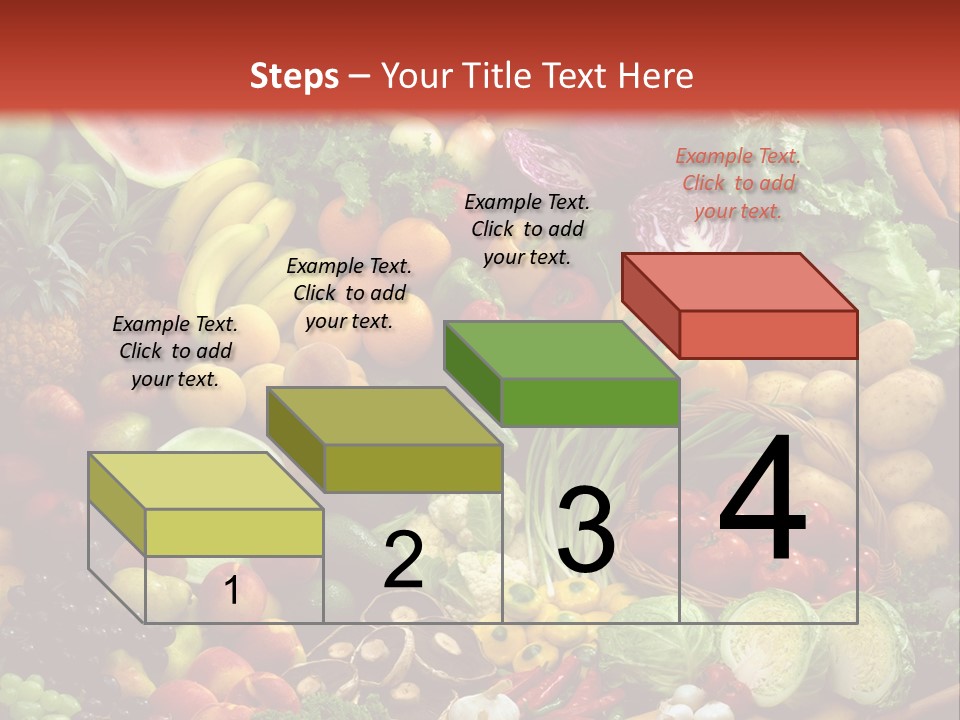 Array Of Fruit And Vegetables PowerPoint Template
