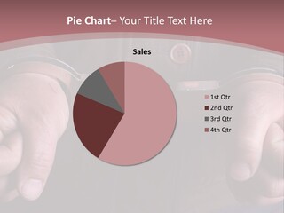 Detail Of The Hands Of A Arrested Man, With Handcuffs PowerPoint Template