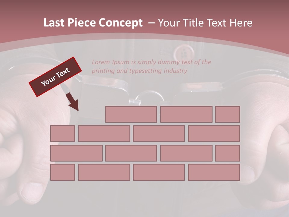 Detail Of The Hands Of A Arrested Man, With Handcuffs PowerPoint Template