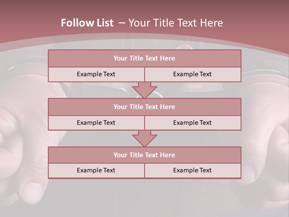Detail Of The Hands Of A Arrested Man, With Handcuffs PowerPoint Template