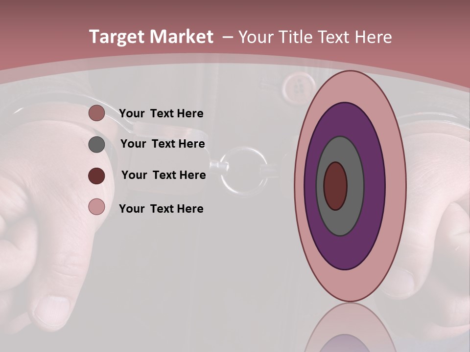 Detail Of The Hands Of A Arrested Man, With Handcuffs PowerPoint Template