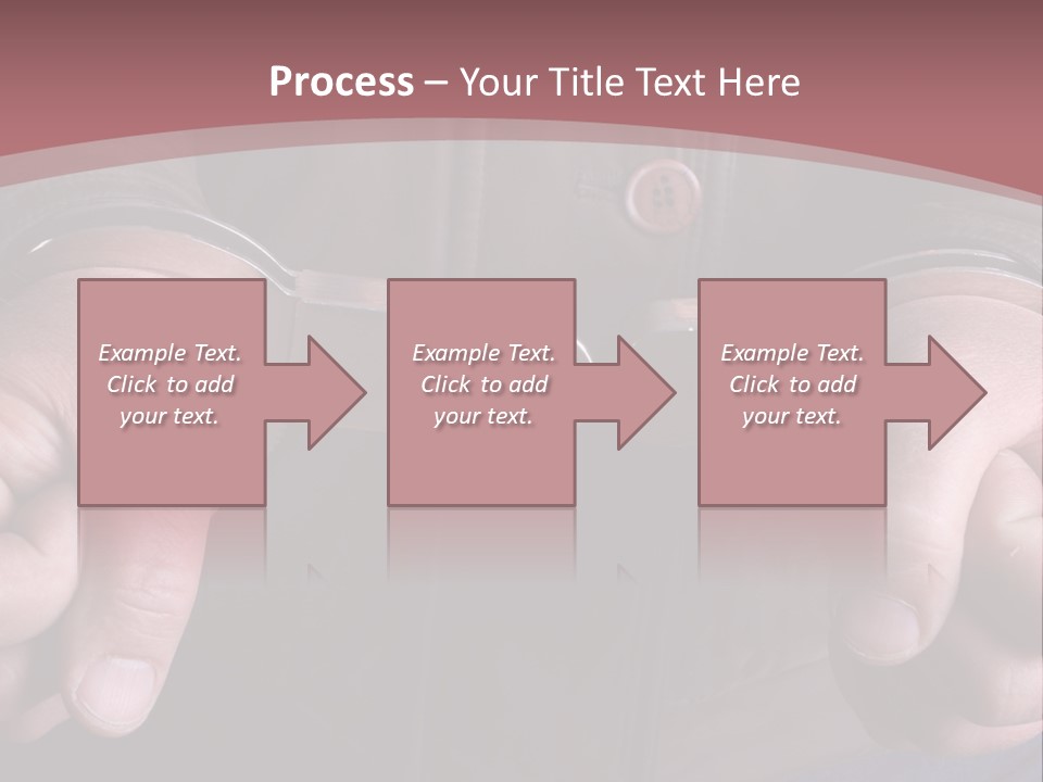 Detail Of The Hands Of A Arrested Man, With Handcuffs PowerPoint Template