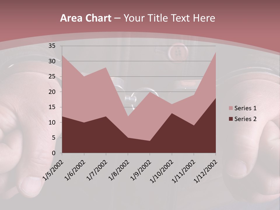 Detail Of The Hands Of A Arrested Man, With Handcuffs PowerPoint Template