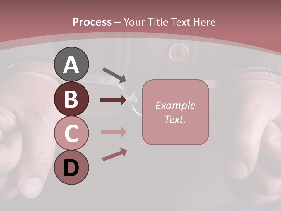 Detail Of The Hands Of A Arrested Man, With Handcuffs PowerPoint Template